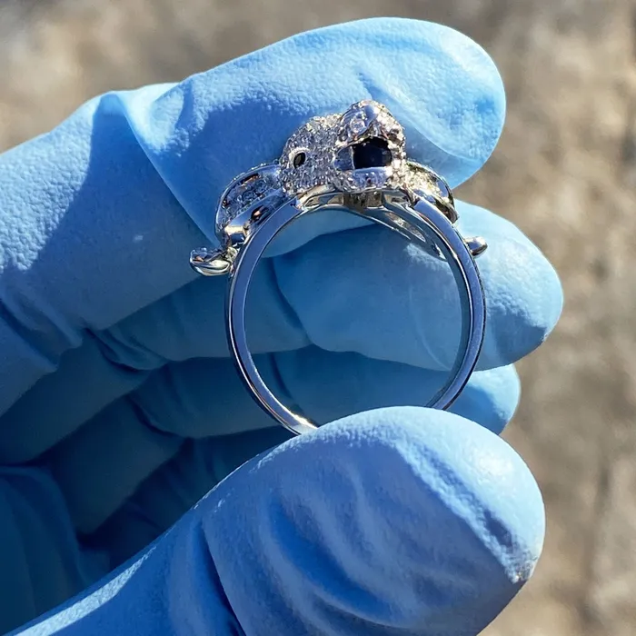 Bling Cartel Rings Real Solid 925 Sterling Silver Goat Head Ring Iced CZ Flooded Out Bling Cartel Rings Real Solid 925 Sterling Silver Goat Head Ring Iced CZ Flooded Out