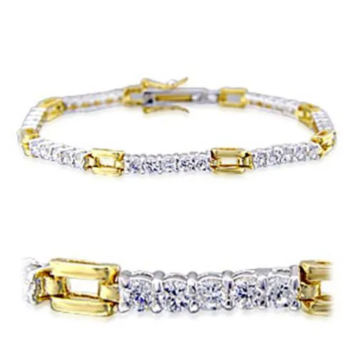Bracelets Alamode 32008 GoldRhodium Brass Bracelet with AAA Grade CZ in Clear Bracelets Alamode 32008 GoldRhodium Brass Bracelet with AAA Grade CZ in Clear