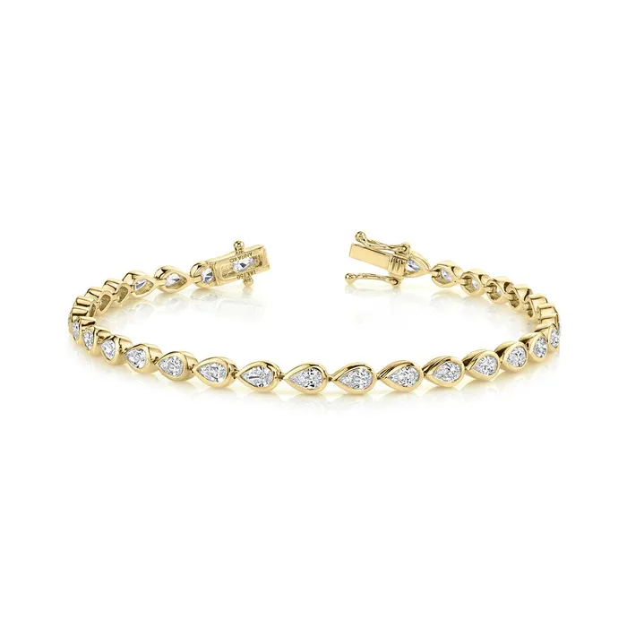 Bracelets anitako PEAR DIAMOND BEZEL TENNIS BRACELET