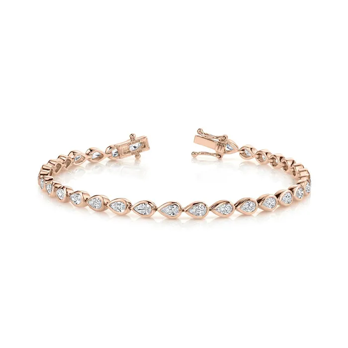 Bracelets anitako PEAR DIAMOND BEZEL TENNIS BRACELET