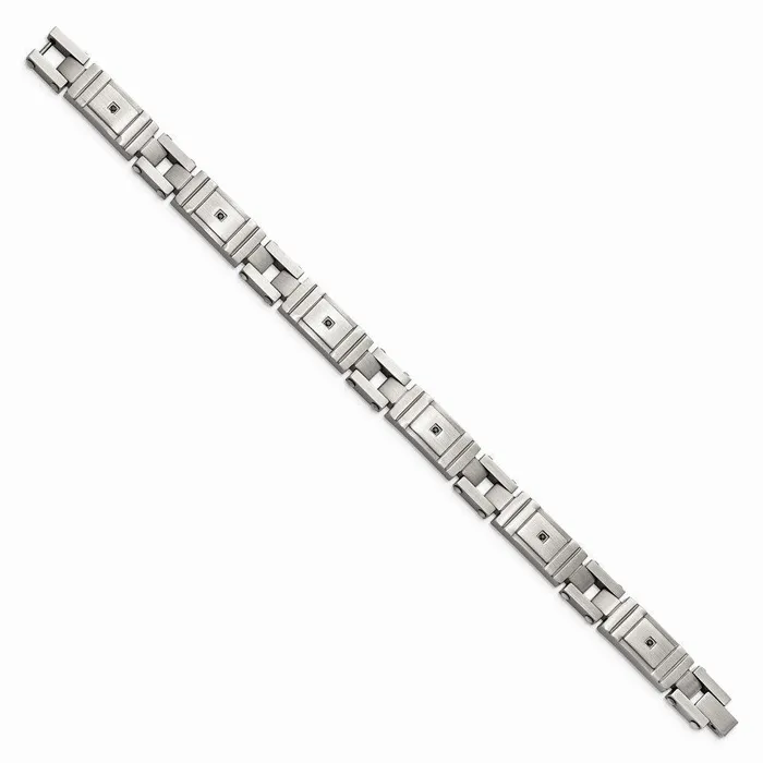 Bracelets Chisel Stainless Steel Antiqued Brushed CZ Bracelet Bracelets Chisel Stainless Steel Antiqued Brushed CZ Bracelet