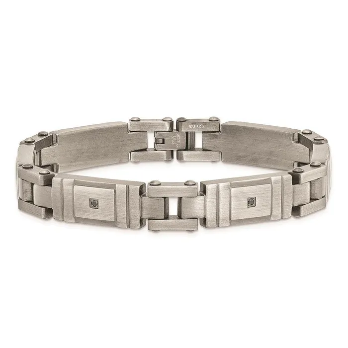 Bracelets Chisel Stainless Steel Antiqued Brushed CZ Bracelet Bracelets Chisel Stainless Steel Antiqued Brushed CZ Bracelet