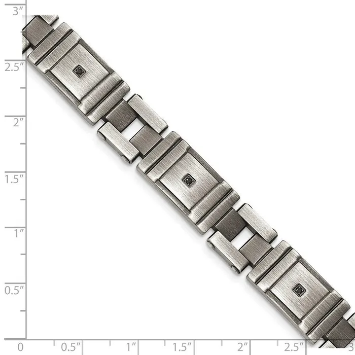 Bracelets Chisel Stainless Steel Antiqued Brushed CZ Bracelet Bracelets Chisel Stainless Steel Antiqued Brushed CZ Bracelet