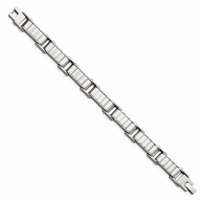 Bracelets Chisel Stainless Steel Polished and Brushed Back Bracelet Bracelets Chisel Stainless Steel Polished and Brushed Back Bracelet