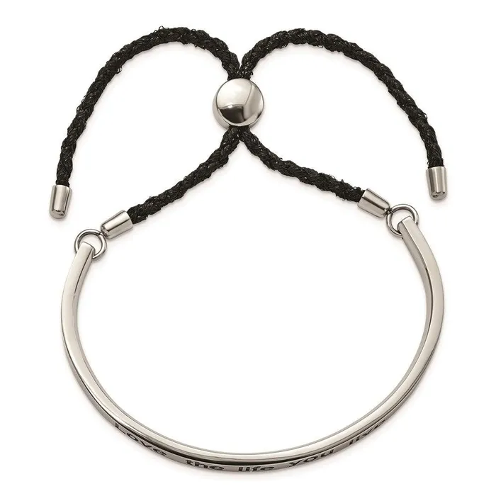 Bracelets Chisel Stainless Steel Polished BoloFriendship Adjustable Bracelet Bracelets Chisel Stainless Steel Polished BoloFriendship Adjustable Bracelet