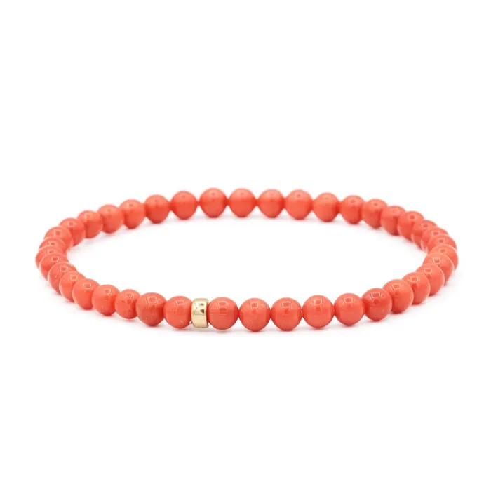 Bracelets Earthly Abundance Jewelry Authentic Italian Coral 4mm bracelet Bracelets Earthly Abundance Jewelry Authentic Italian Coral 4mm bracelet