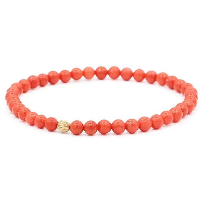 Bracelets Earthly Abundance Jewelry Authentic Italian Coral 4mm bracelet