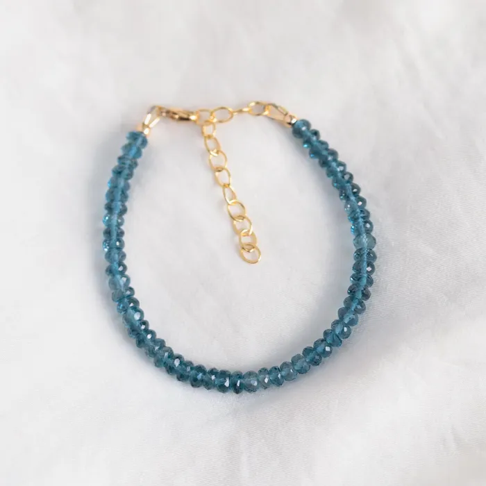 Bracelets Earthly Abundance Jewelry London blue topaz bracelet