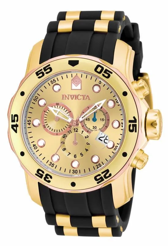Bracelets Invicta 17884 Mens Steel Polyurethane Bracelet Pro Diver Chrono Gold Tone Dial Date Watch Invicta Bracelets Invicta 17884 Mens Steel Polyurethane Bracelet Pro Diver Chrono Gold Tone Dial Date Watch Invicta