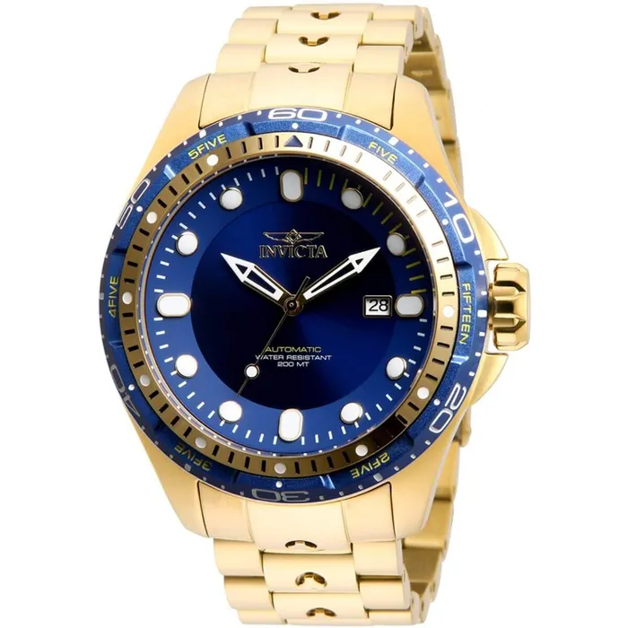 Bracelets Invicta Invicta Mens Automatic Watch Hydromax Blue Dial Yellow Gold Bracelet 32240 Bracelets Invicta Invicta Mens Automatic Watch Hydromax Blue Dial Yellow Gold Bracelet 32240