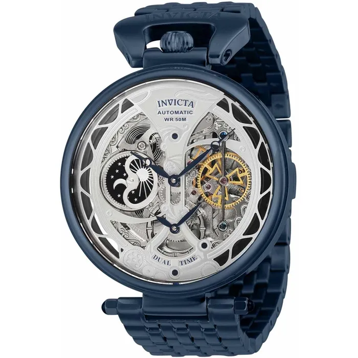 Bracelets Invicta Invicta Mens Automatic Watch Objet D Art Dual Time Dark Blue Bracelet 38383 Bracelets Invicta Invicta Mens Automatic Watch Objet D Art Dual Time Dark Blue Bracelet 38383