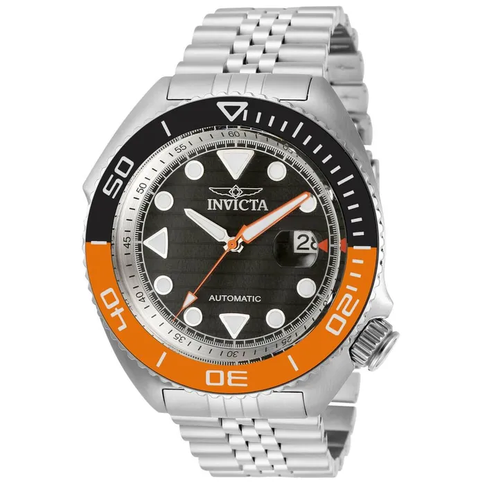 Bracelets Invicta Invicta Mens Automatic Watch Pro Diver Black and Silver Dial Bracelet 30414