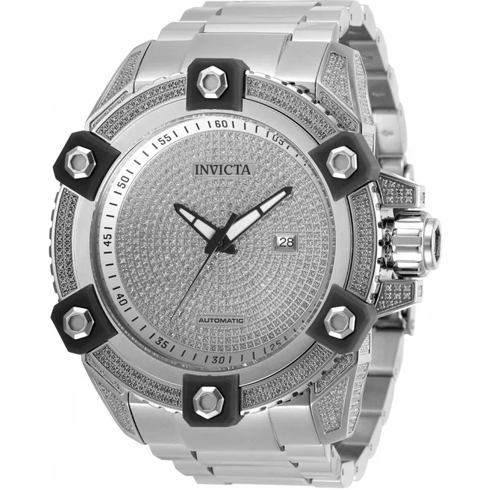 Bracelets Invicta Invicta Mens Automatic Watch Pro Diver Diamond Pave Dial Silver Bracelet 32530 Bracelets Invicta Invicta Mens Automatic Watch Pro Diver Diamond Pave Dial Silver Bracelet 32530