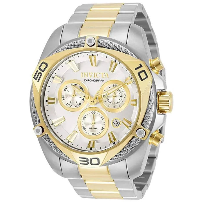 Bracelets Invicta Invicta Mens Chronograph Watch Bolt Quartz Silver and Gold Dial Bracelet 31319 Bracelets Invicta Invicta Mens Chronograph Watch Bolt Quartz Silver and Gold Dial Bracelet 31319