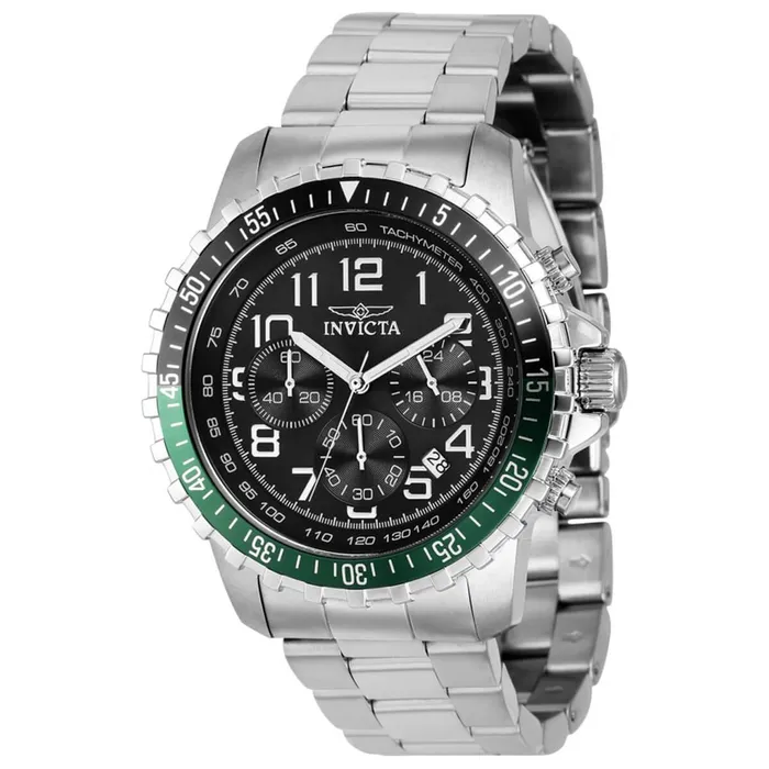 Bracelets Invicta Invicta Mens Chronograph Watch Specialty Black and Green Bezel Bracelet 39125 Bracelets Invicta Invicta Mens Chronograph Watch Specialty Black and Green Bezel Bracelet 39125