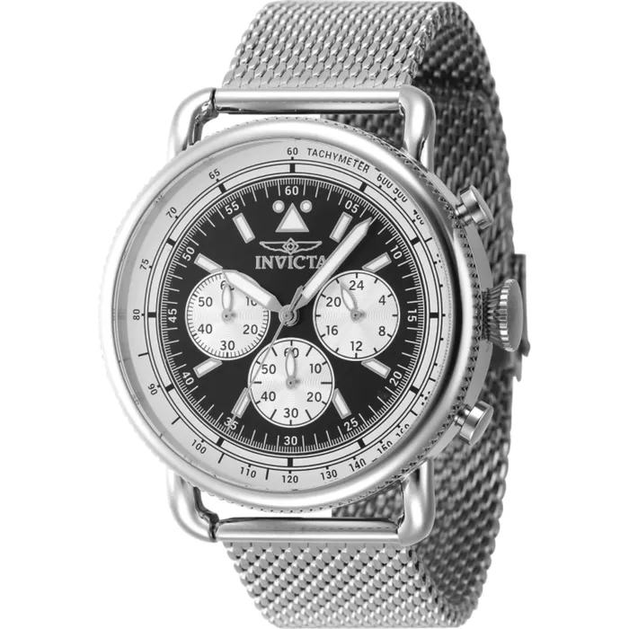 Bracelets Invicta Invicta Mens Chronograph Watch Speedway Black Dial Silver Mesh Bracelet 47358 Bracelets Invicta Invicta Mens Chronograph Watch Speedway Black Dial Silver Mesh Bracelet 47358