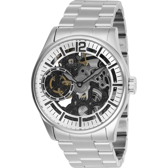 Bracelets Invicta Invicta Mens Mechanical Watch Vintage Skeletal Dial Silver Tone Bracelet 27565 Bracelets Invicta Invicta Mens Mechanical Watch Vintage Skeletal Dial Silver Tone Bracelet 27565