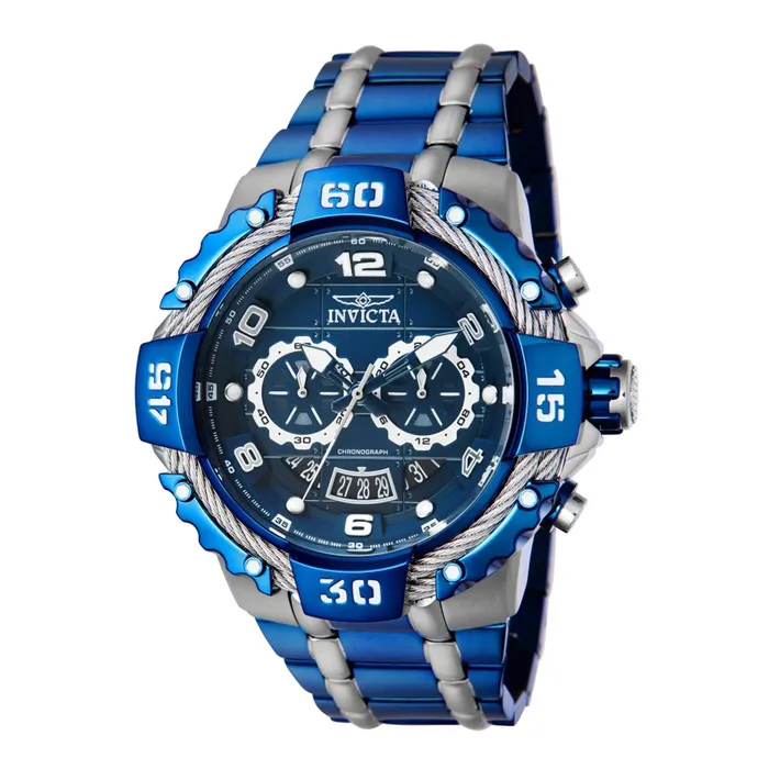 Bracelets Invicta Invicta Mens Watch Bolt Chronograph Silver and Blue Dial Steel Bracelet 37653 Bracelets Invicta Invicta Mens Watch Bolt Chronograph Silver and Blue Dial Steel Bracelet 37653