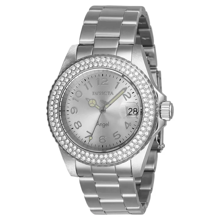 Bracelets Invicta Invicta Womens Quartz Watch Angel Crystal Bezel Silver Tone Dial Bracelet 28672 Bracelets Invicta Invicta Womens Quartz Watch Angel Crystal Bezel Silver Tone Dial Bracelet 28672