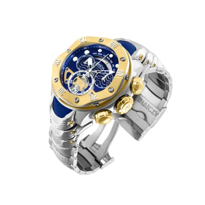 Bracelets Invicta Mens Chrono Watch Reserve Kraken Silver Yellow Gold Blue Bracelet 33481 Invicta Bracelets Invicta Mens Chrono Watch Reserve Kraken Silver Yellow Gold Blue Bracelet 33481 Invicta