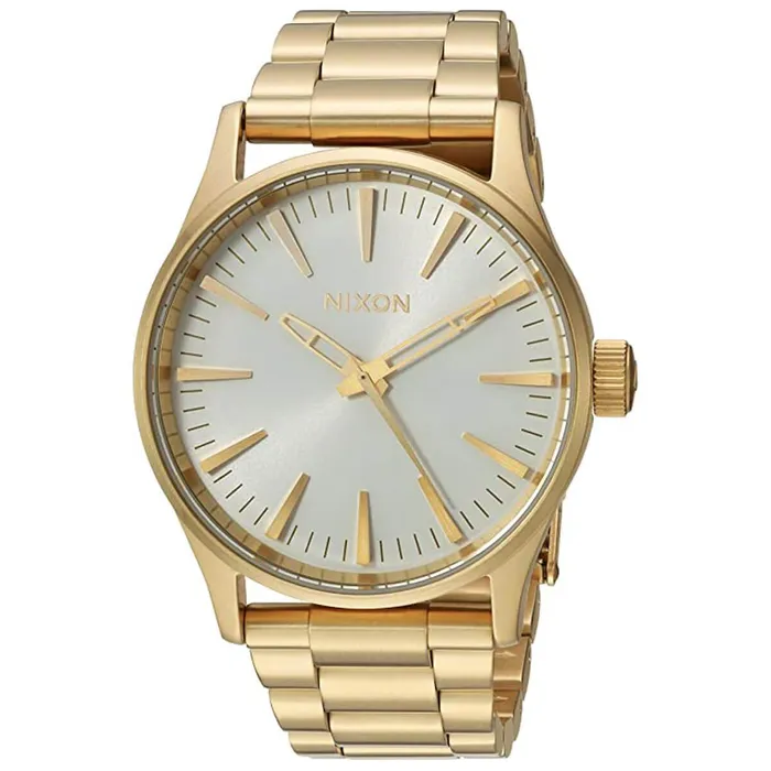 Bracelets NIXON Nixon Mens Quartz Watch The Sentry Silver Tone Dial Yellow Gold Bracelet A4502443 Bracelets NIXON Nixon Mens Quartz Watch The Sentry Silver Tone Dial Yellow Gold Bracelet A4502443