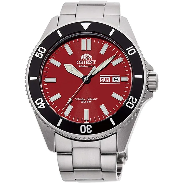 Bracelets Orient Mens Automatic Watch Kanno Red Dial Silver Tone Bracelet RAAA0915R19B ORIENT Bracelets Orient Mens Automatic Watch Kanno Red Dial Silver Tone Bracelet RAAA0915R19B ORIENT