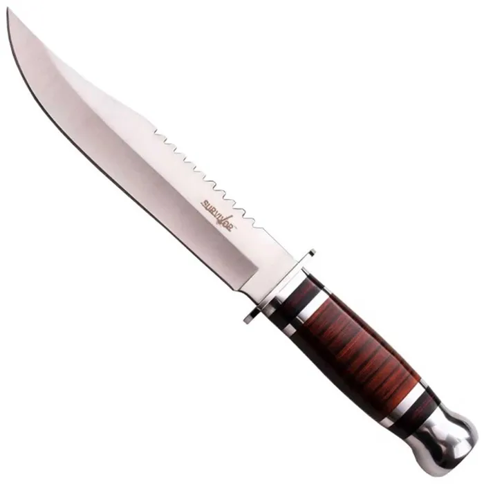 Bracelets Survivor Survivor Hunting Knife Stainless Steel Blade Wooden Handle with Sheath HK782L