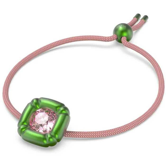 Bracelets Swarovski Swarovski Womens Bracelet Dulcis Green and Pink Cushion Cut Crystals 5613643