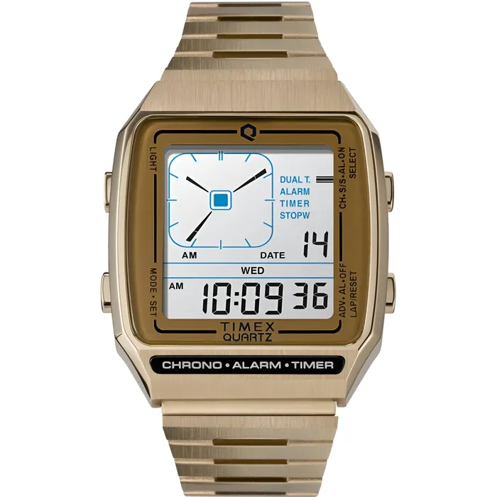 Bracelets Timex Mens Watch Q Timex Reissue White Dial Yellow Gold Bracelet TW2U72500ZV Timex Bracelets Timex Mens Watch Q Timex Reissue White Dial Yellow Gold Bracelet TW2U72500ZV Timex
