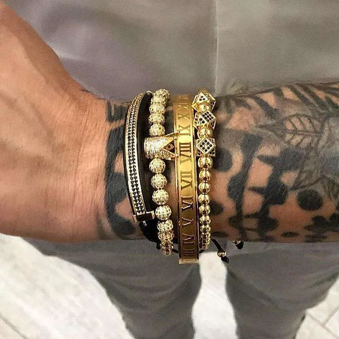 Bracelets VVS Jewelry Royalty Bracelet Set FREE Roman Bangle Today Only