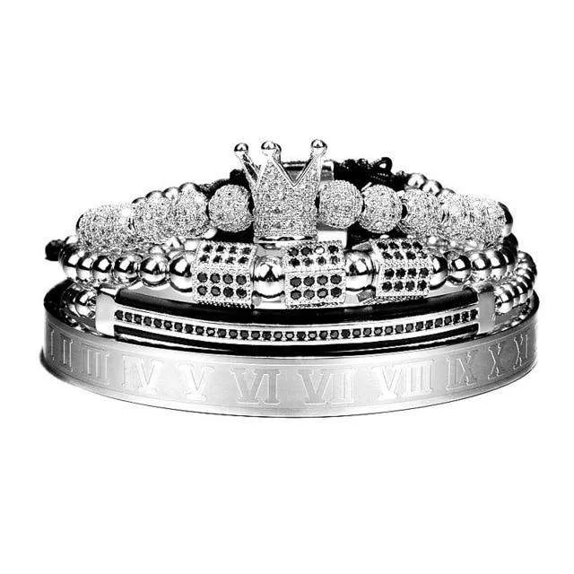 Bracelets VVS Jewelry Royalty Bracelet Set FREE Roman Bangle Today Only