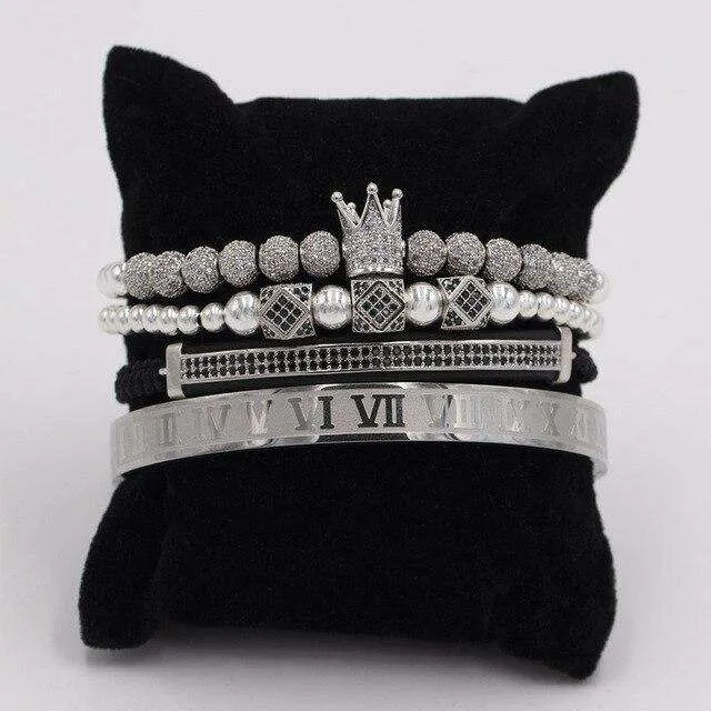 Bracelets VVS Jewelry Royalty Bracelet Set FREE Roman Bangle Today Only
