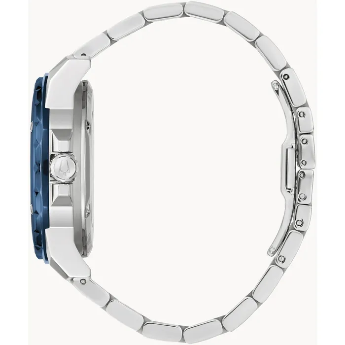 Bulova Bracelets Bulova Mens Watch Marine Star Open Heart Silver and Blue Dial Bracelet 98A302 Bulova Bracelets Bulova Mens Watch Marine Star Open Heart Silver and Blue Dial Bracelet 98A302