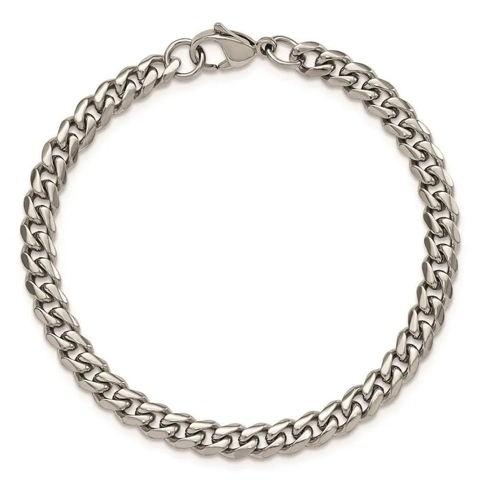Chisel Bracelets Stainless Steel Polished 6mm 825in Curb Bracelet Chisel Bracelets Stainless Steel Polished 6mm 825in Curb Bracelet
