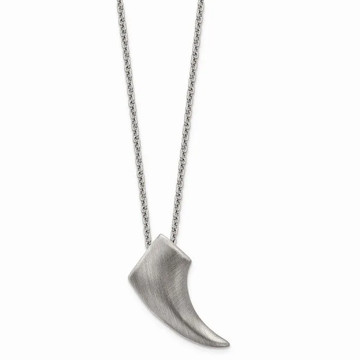Chisel Necklaces Stainless Steel Brushed Antiqued Claw Necklace Chisel Necklaces Stainless Steel Brushed Antiqued Claw Necklace