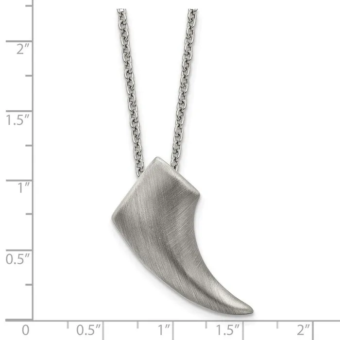 Chisel Necklaces Stainless Steel Brushed Antiqued Claw Necklace Chisel Necklaces Stainless Steel Brushed Antiqued Claw Necklace