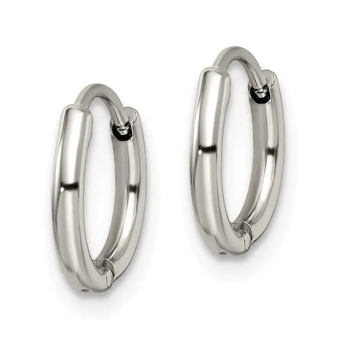 Chisel Stainless Steel Polished 16mm Hinged Hoop Earrings Earrings Chisel Stainless Steel Polished 16mm Hinged Hoop Earrings Earrings