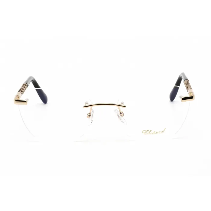 Chopard Rings Chopard Mens Eyeglasses Shiny Total Rose Gold and Black Metal Frame VCHF47 0300