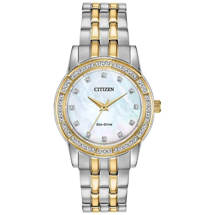 Citizen Citizen Womens Eco Drive Watch Silhouette Crystal Two Tone Bracelet EM077451D Bracelets Citizen Citizen Womens Eco Drive Watch Silhouette Crystal Two Tone Bracelet EM077451D Bracelets