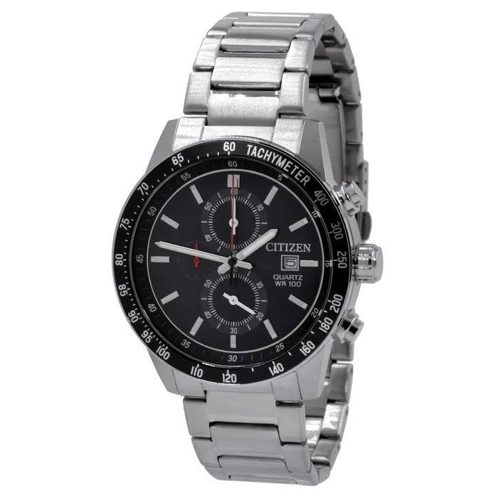 Citizen Mens Watch Chronograph Black Dial Stainless Steel Bracelet AN360059E Citizen Bracelets Citizen Mens Watch Chronograph Black Dial Stainless Steel Bracelet AN360059E Citizen Bracelets