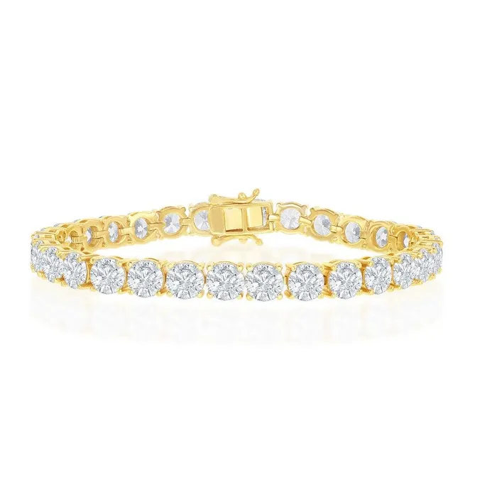 Classic Bracelets Sterling Silver 6mm ProngSet Round CZ Tennis Bracelet 75 Classic Bracelets Sterling Silver 6mm ProngSet Round CZ Tennis Bracelet 75