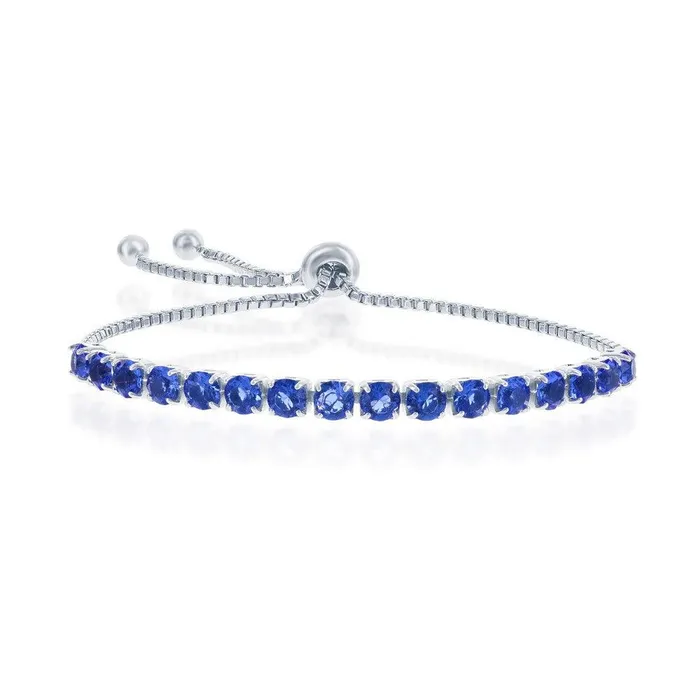Classic Bracelets Sterling Silver Sapphire September Swarovski Element Bracelet Classic Bracelets Sterling Silver Sapphire September Swarovski Element Bracelet