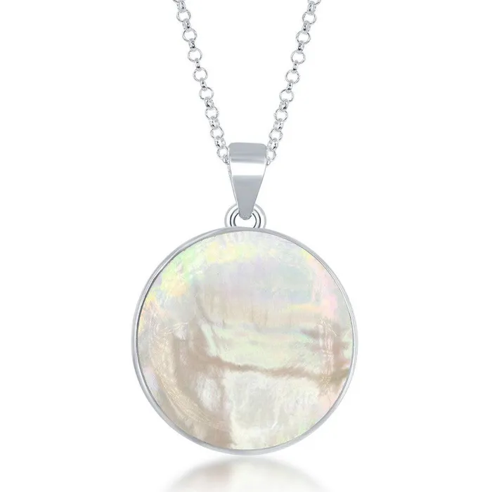 Classic Necklaces Sterling Silver MOP and Tree of Life Pendant Chain Classic Necklaces Sterling Silver MOP and Tree of Life Pendant Chain