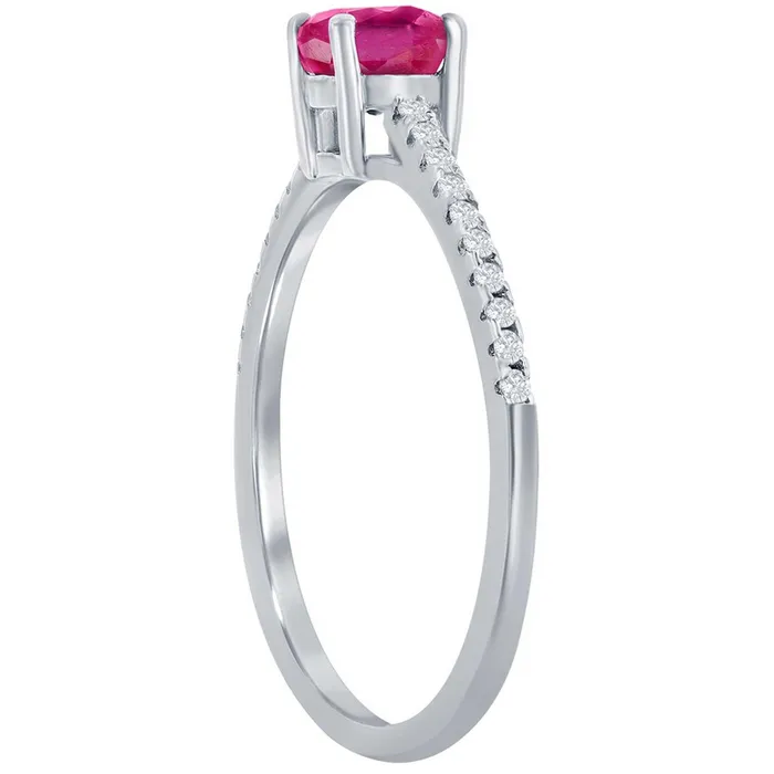 Classic Rings Classic Womens Ring Sterling Silver 5mm Glass Filled Ruby Gem Size 9 W28549 Classic Rings Classic Womens Ring Sterling Silver 5mm Glass Filled Ruby Gem Size 9 W28549