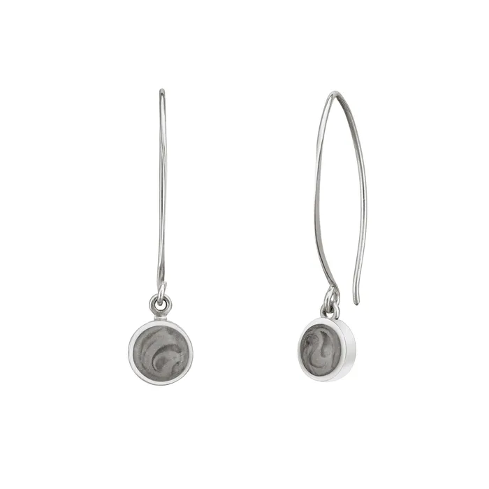 closebymejewelry Arched Dome Cremation Earrings in Sterling Silver Earrings
