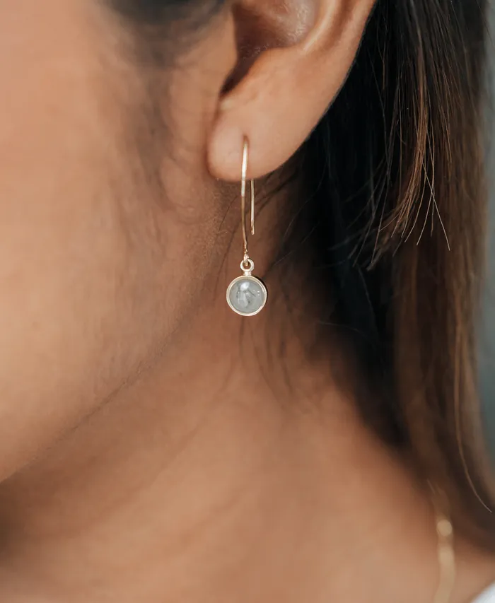 closebymejewelry Arched Dome Cremation Earrings in Sterling Silver Earrings
