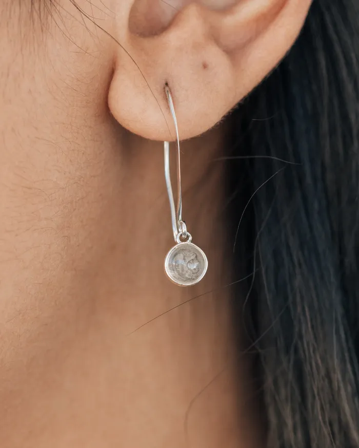 closebymejewelry Arched Dome Cremation Earrings in Sterling Silver Earrings