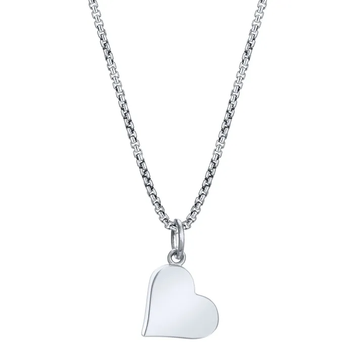 closebymejewelry Necklaces Dainty Heart Cremation Necklace in 14K White Gold