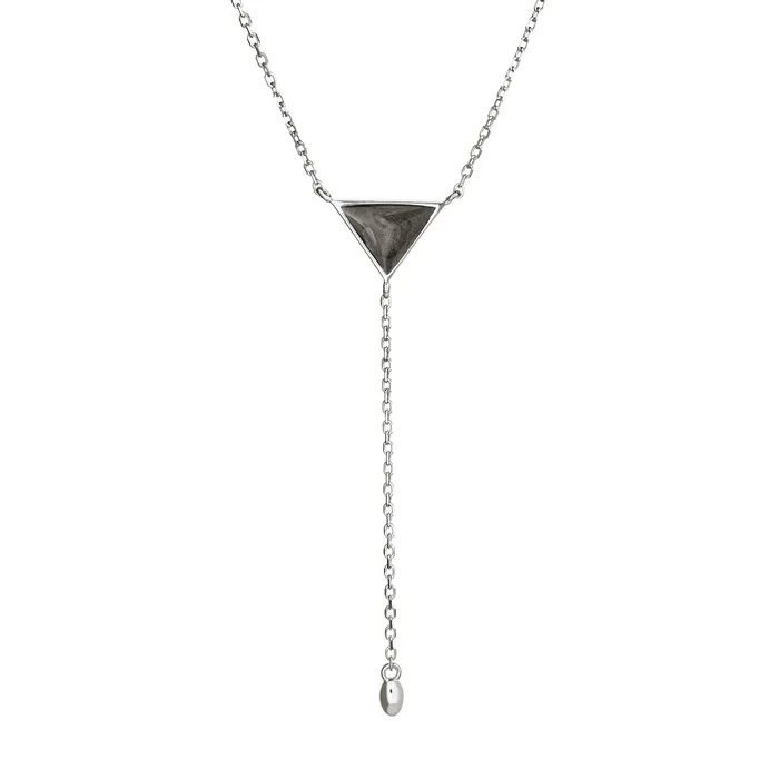 closebymejewelry Necklaces Lariat Cremation Necklace in Sterling Silver