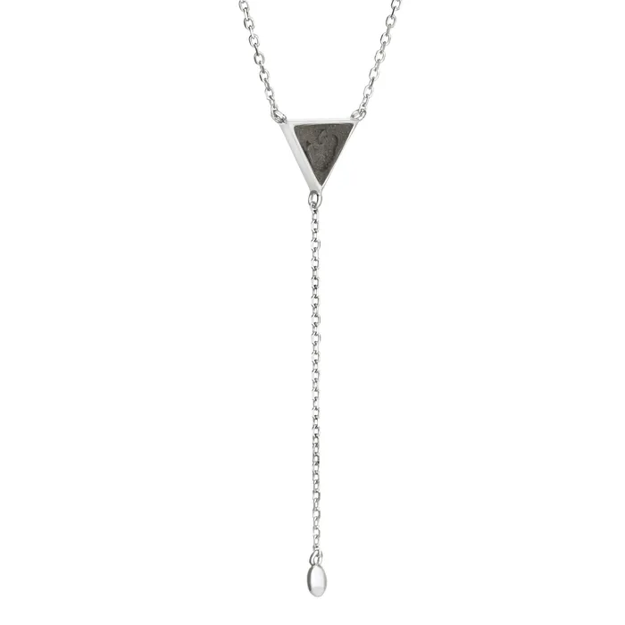closebymejewelry Necklaces Lariat Cremation Necklace in Sterling Silver